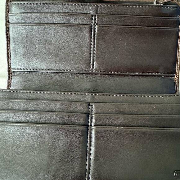 Coach Pleated Canvas Signature Wallet with Leather Trim - Picture 5 of 9